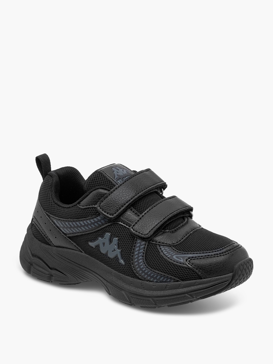 Boys Logo Detail School Shoes with Hook and Loop Closure