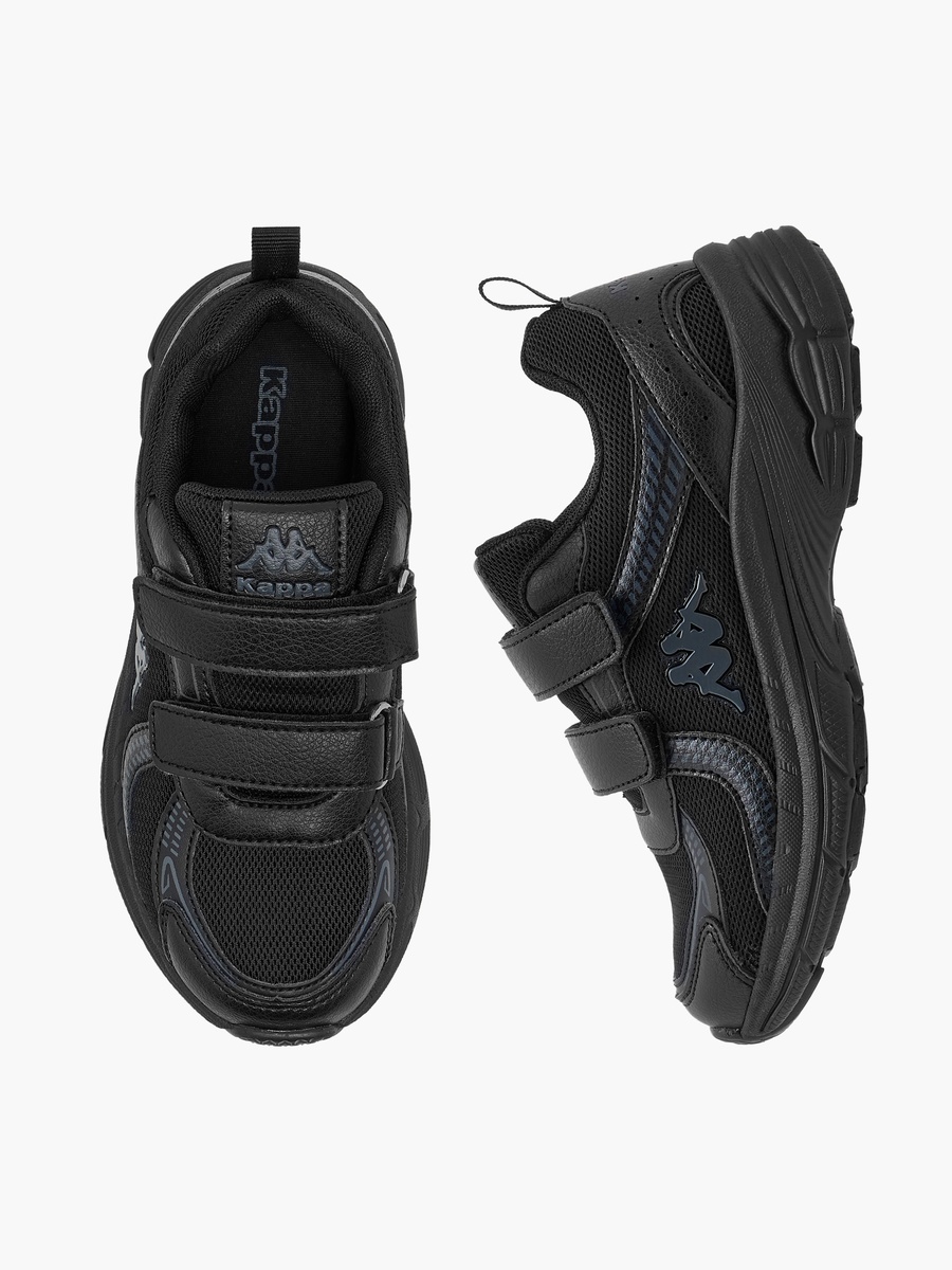 Kids Logo Detail School Shoes with Hook and Loop Closure