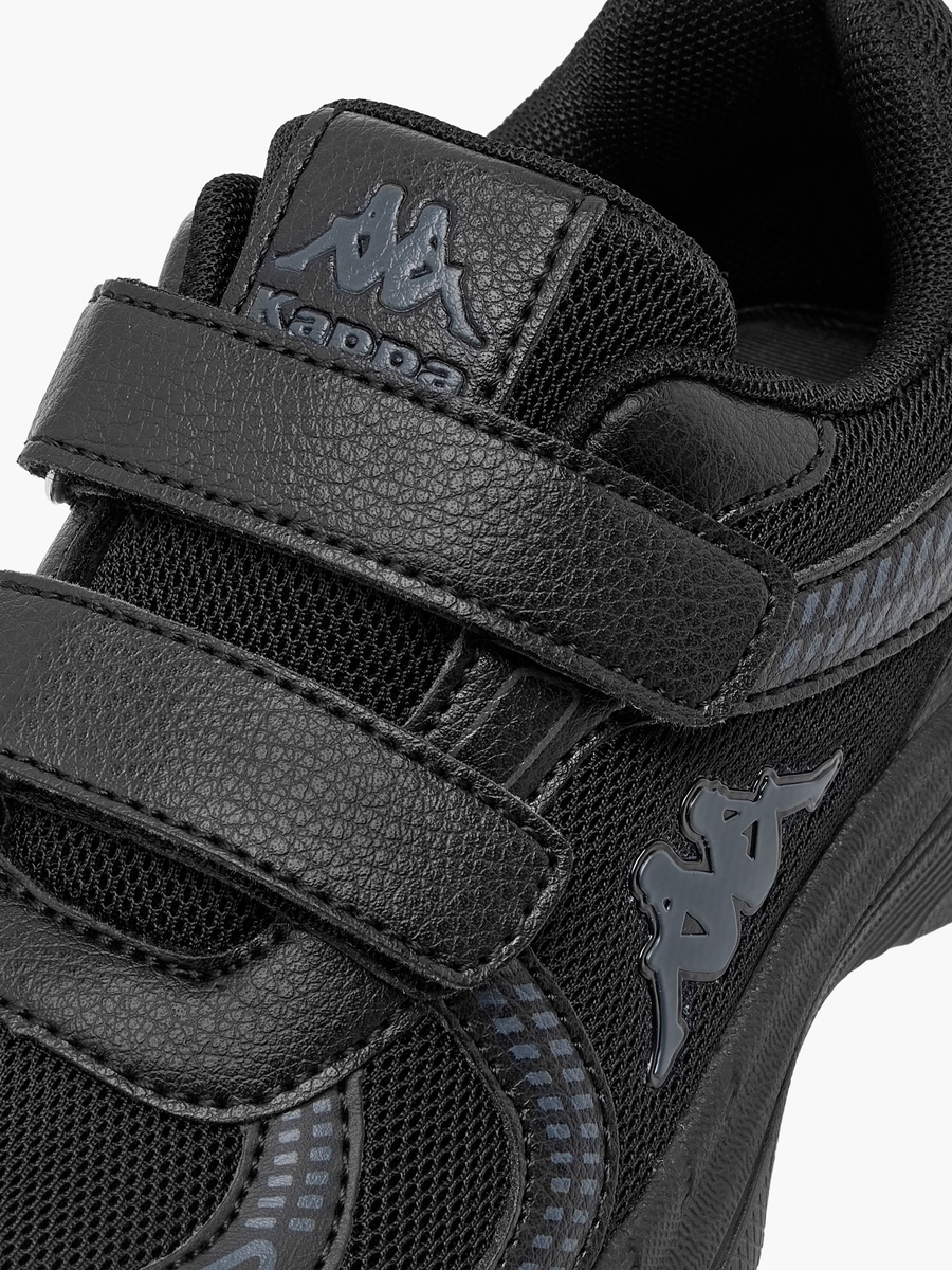 Kids Logo Detail School Shoes with Hook and Loop Closure