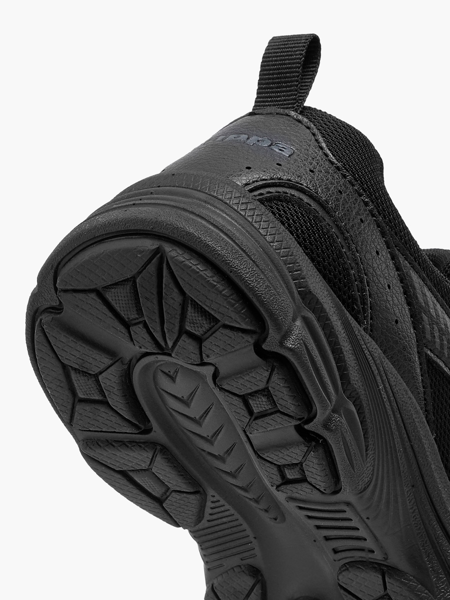 Kids Logo Detail School Shoes with Hook and Loop Closure