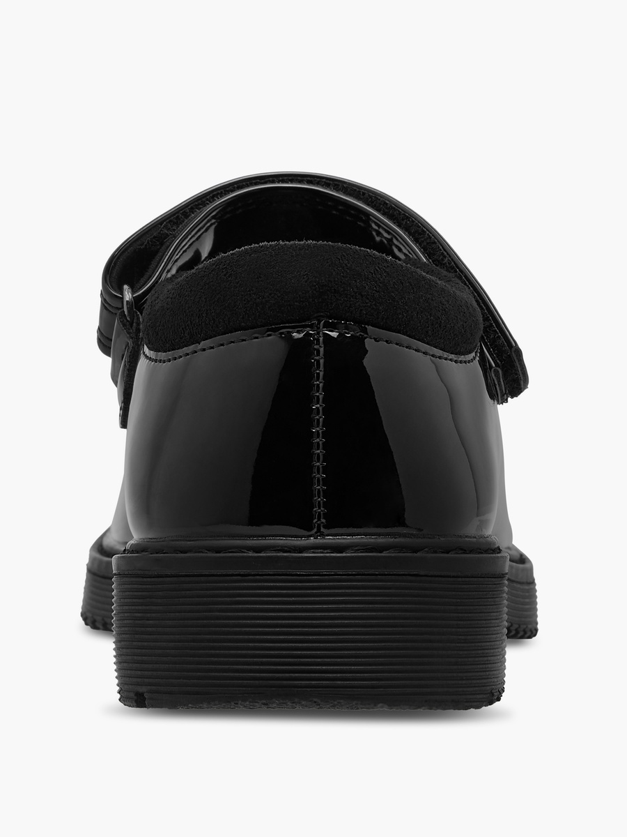 Cut Out Detail Mary Jane School Shoes with Hook and Loop Closure