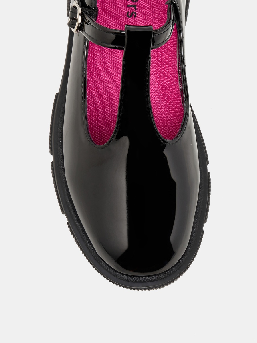 Solid Mary Jane School Shoes with Buckle Closure