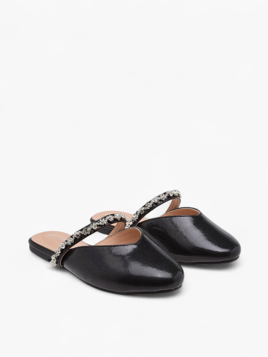 Girls Embellished Slip-On Mules