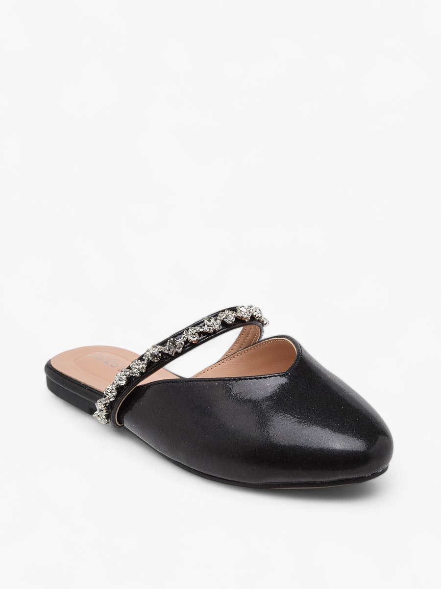 Girls Embellished Slip-On Mules