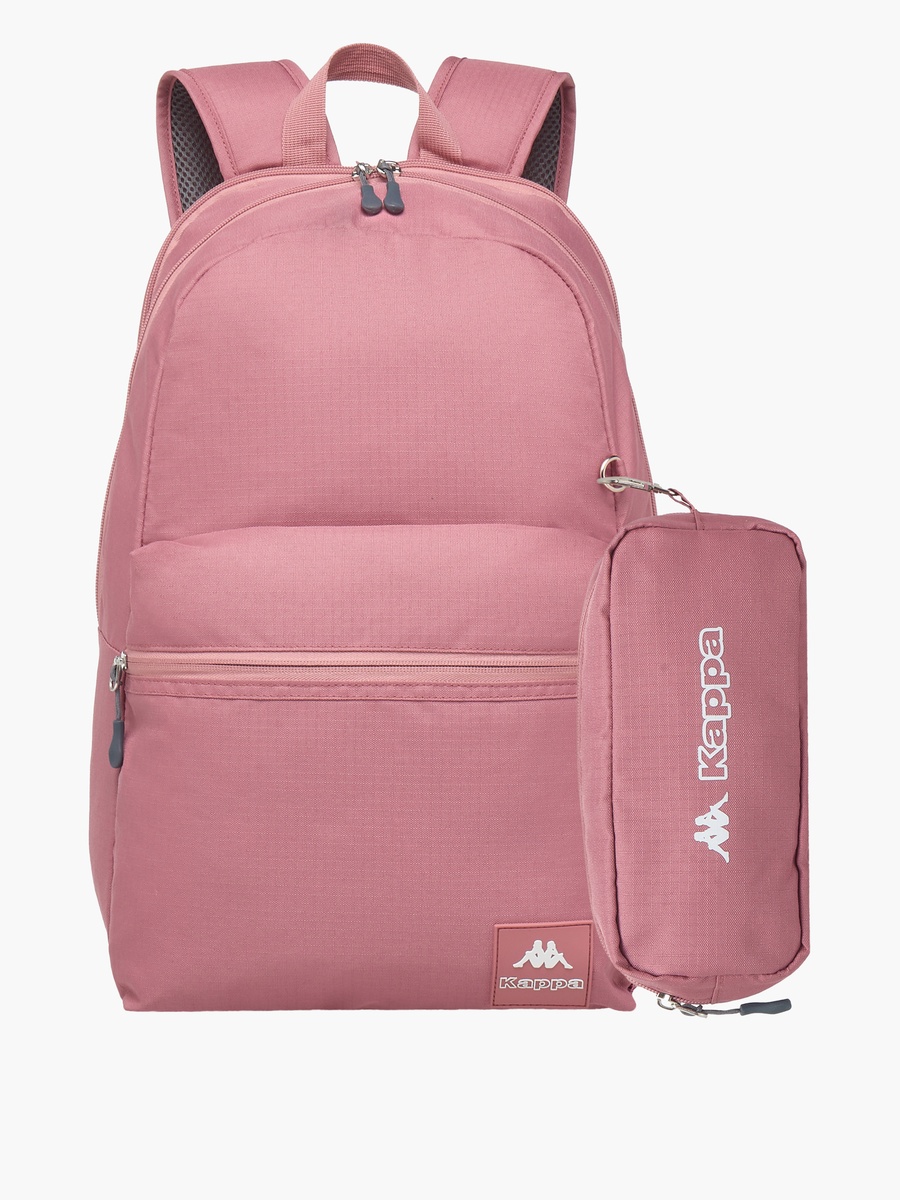 Logo Print School Backpack with Pencil Pouch - 30x13x44 cm