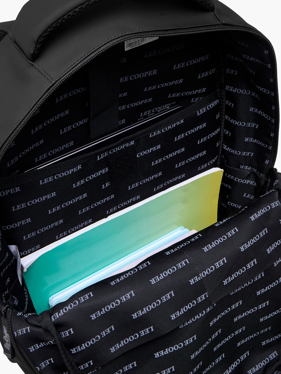 Solid Backpack with Adjustable Straps and Zip Closure - 33x48x14 cm