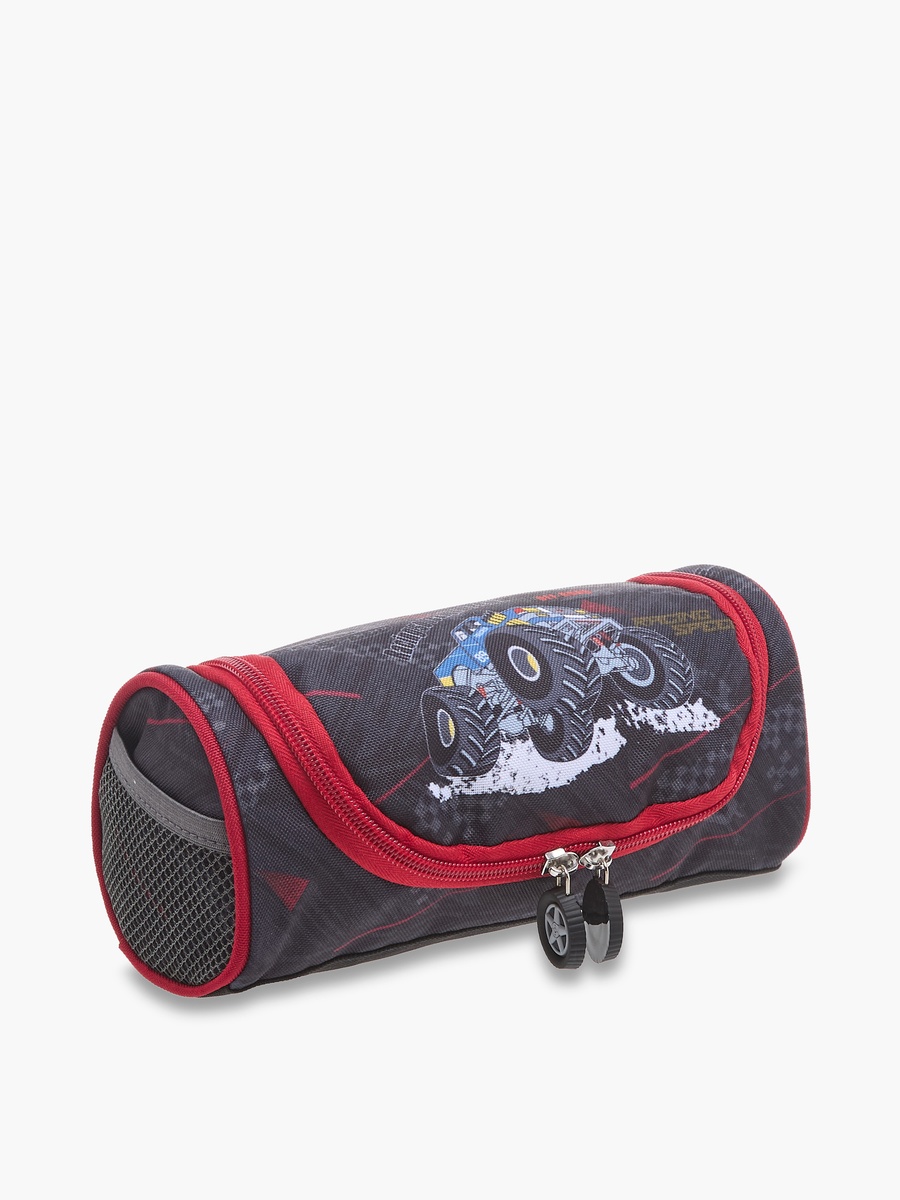 Graphic Print Pencil Pouch with Zip Closure