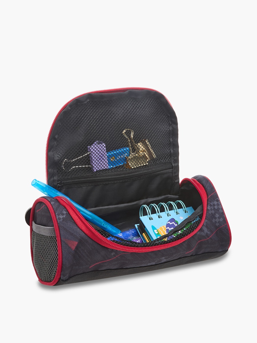 Graphic Print Pencil Pouch with Zip Closure