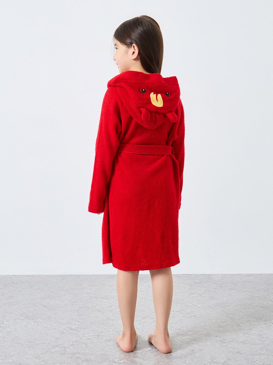 strapless open back dress Red Crystalized Hooded Dress 2XL / Red / Viscose main image 1