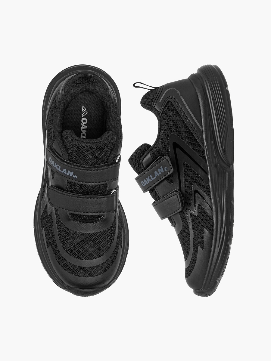 Panelled Sports Shoes with Hook and Loop Closure