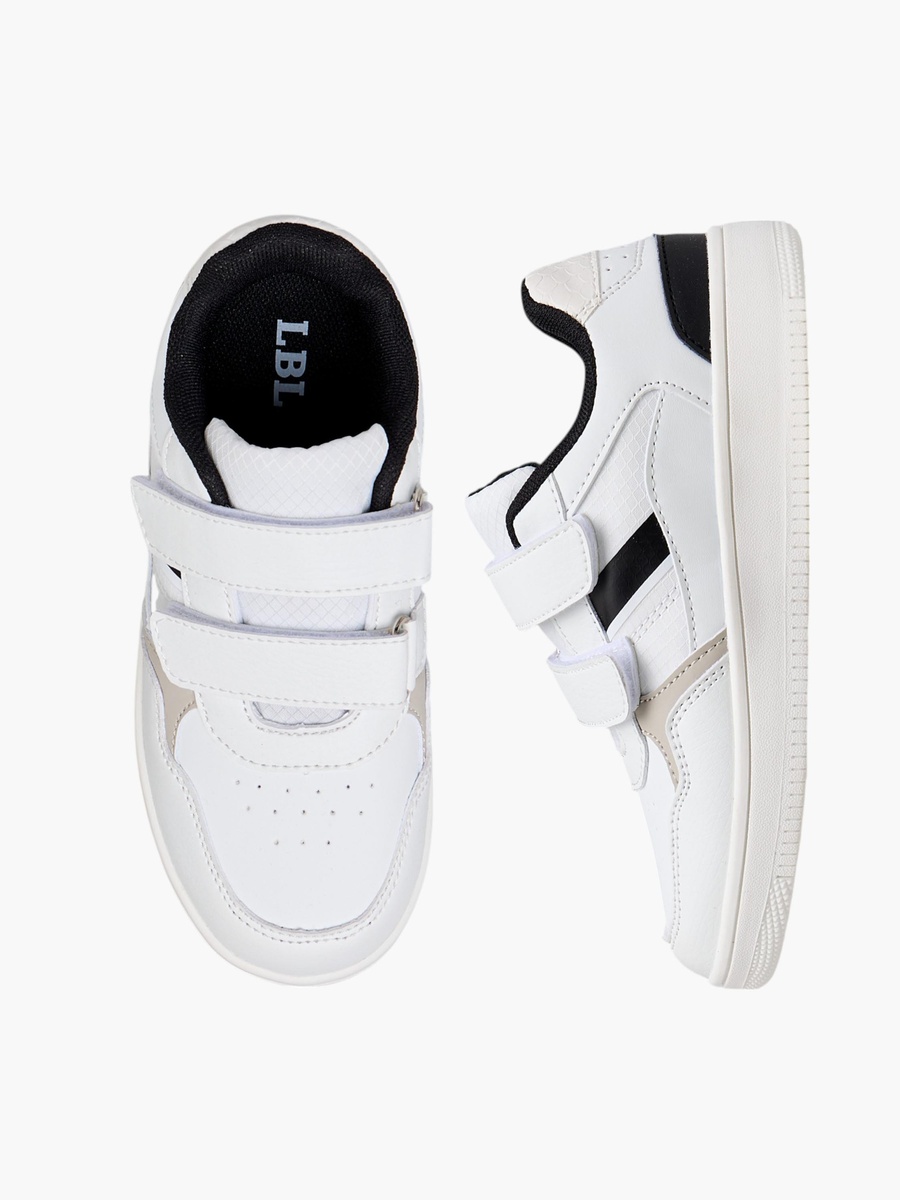 Textured Sneakers with Hook and Loop Closure