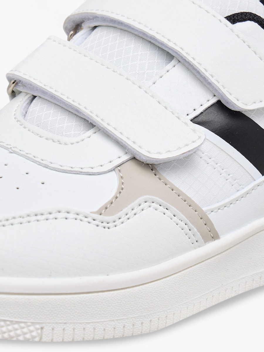 Textured Sneakers with Hook and Loop Closure