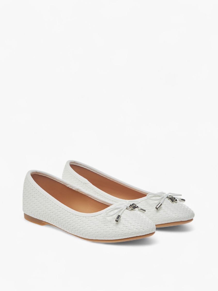 Bow Detail Slip-On Ballerina Shoes
