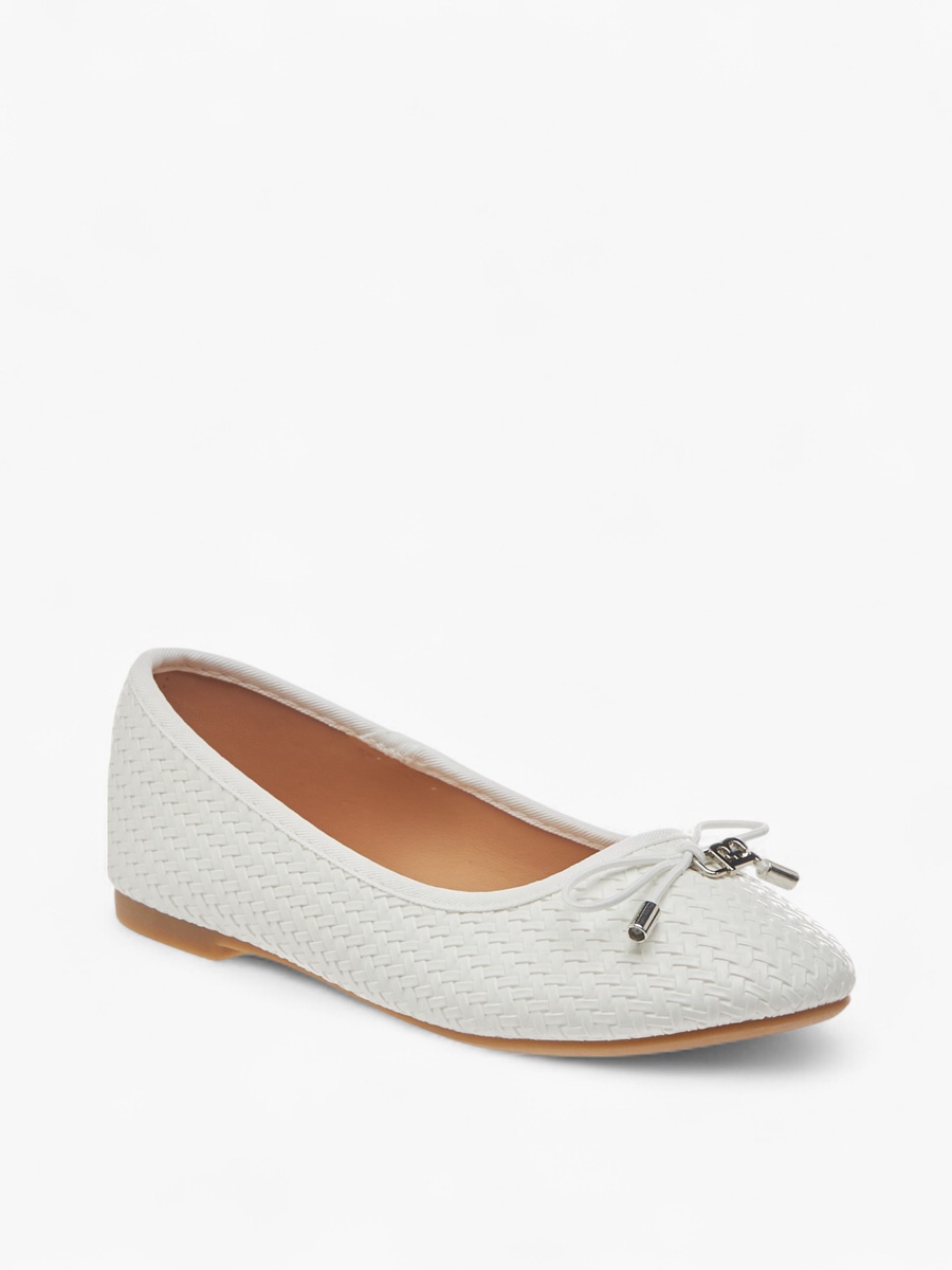 Bow Detail Slip-On Ballerina Shoes