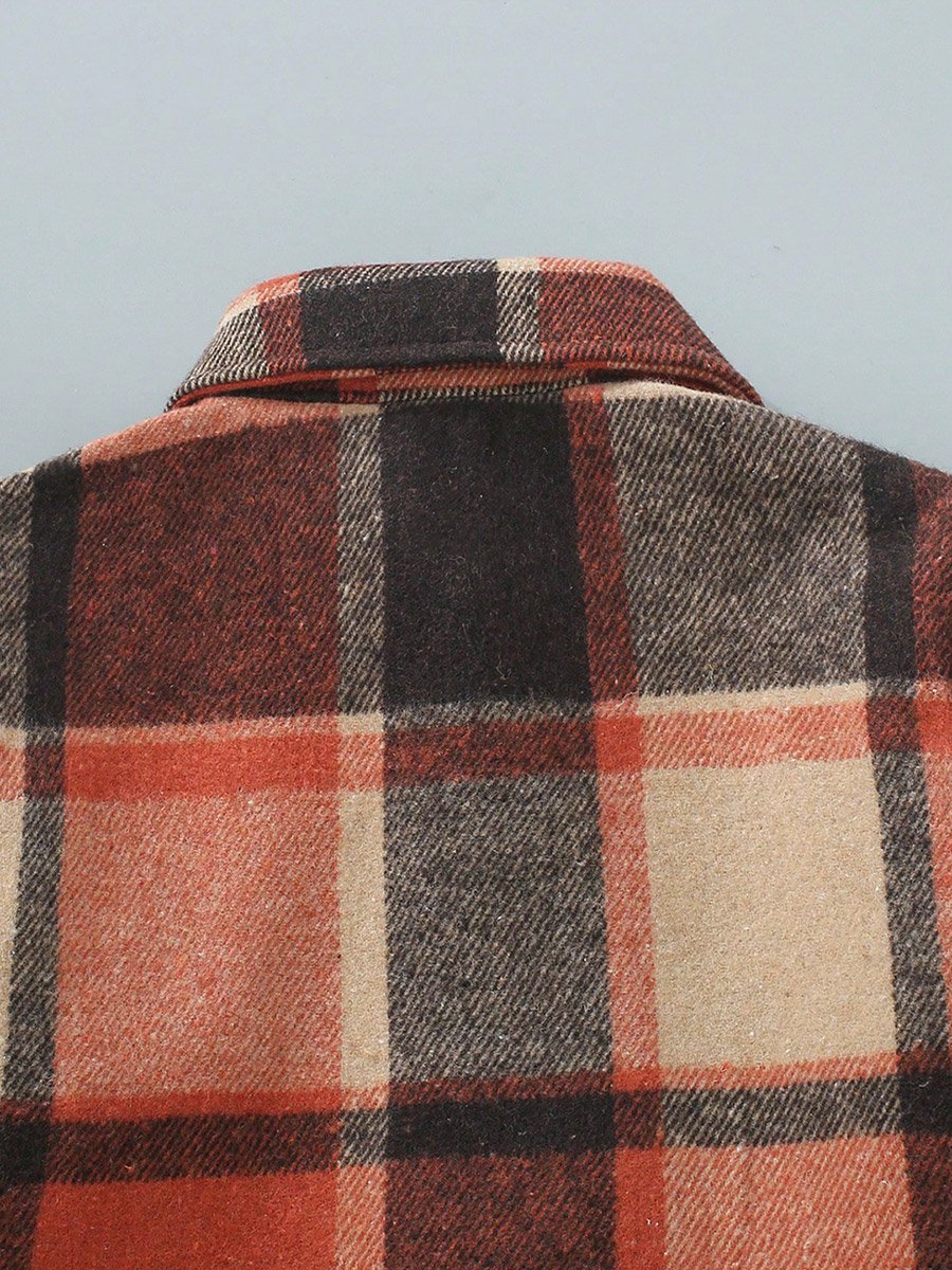 Boys Multi Checked Button Front Shirt
