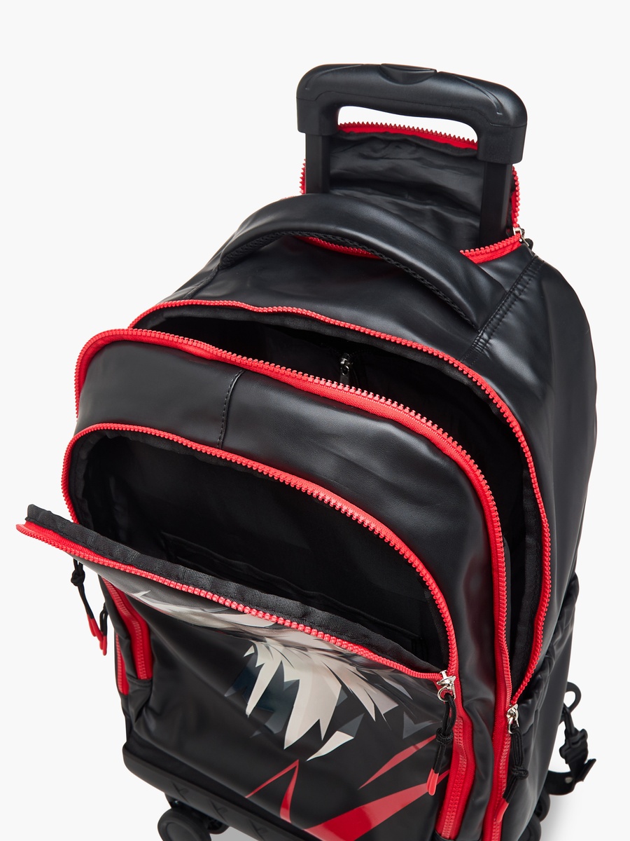 Eagle Print Trolley Backpack with Retractable Handle - 20 inches