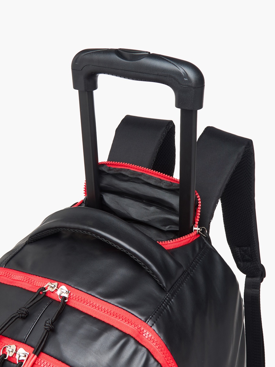Eagle Print Trolley Backpack with Retractable Handle - 20 inches