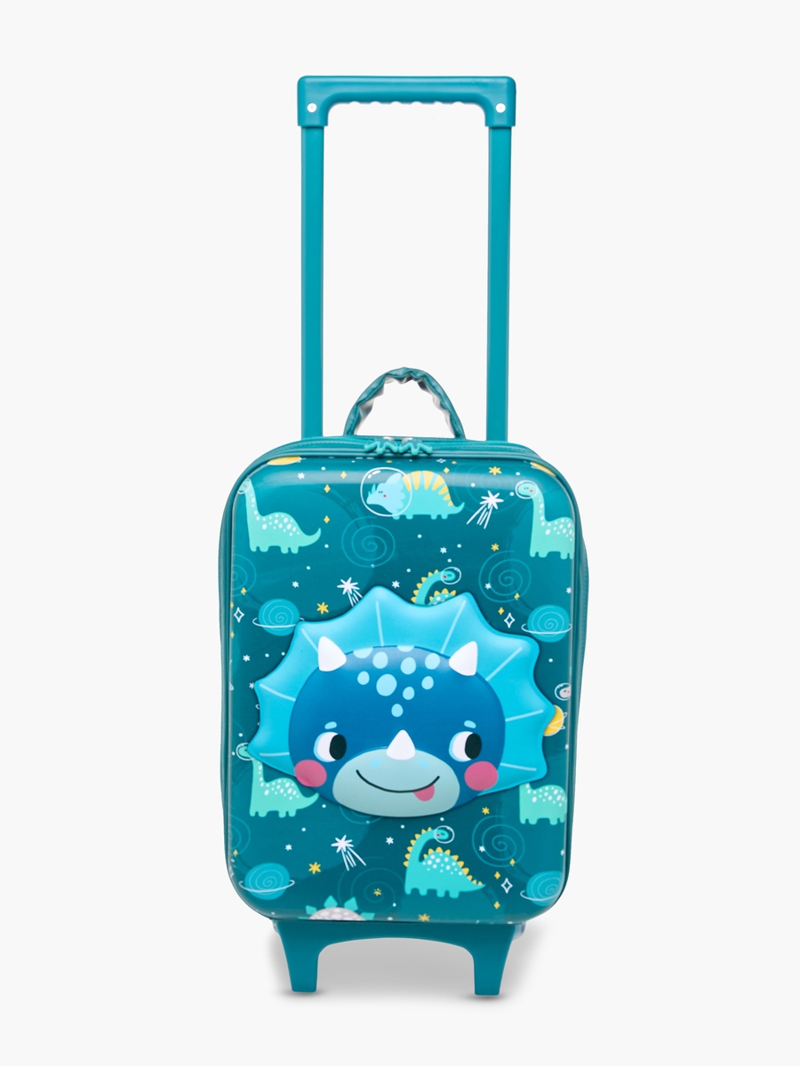 Baby Dinosaur Print Trolley Bag with Retractable Handle - 14 inches
