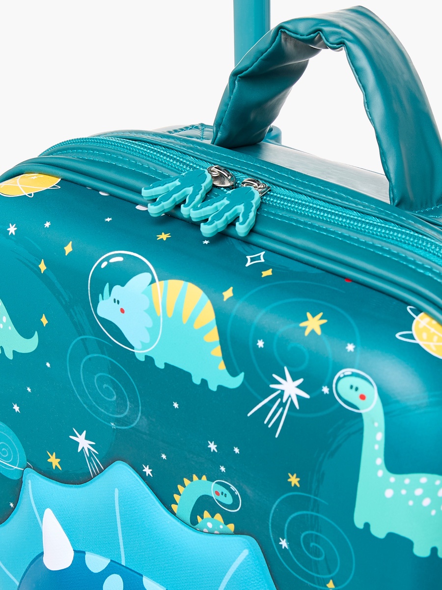 Baby Dinosaur Print Trolley Bag with Retractable Handle - 14 inches