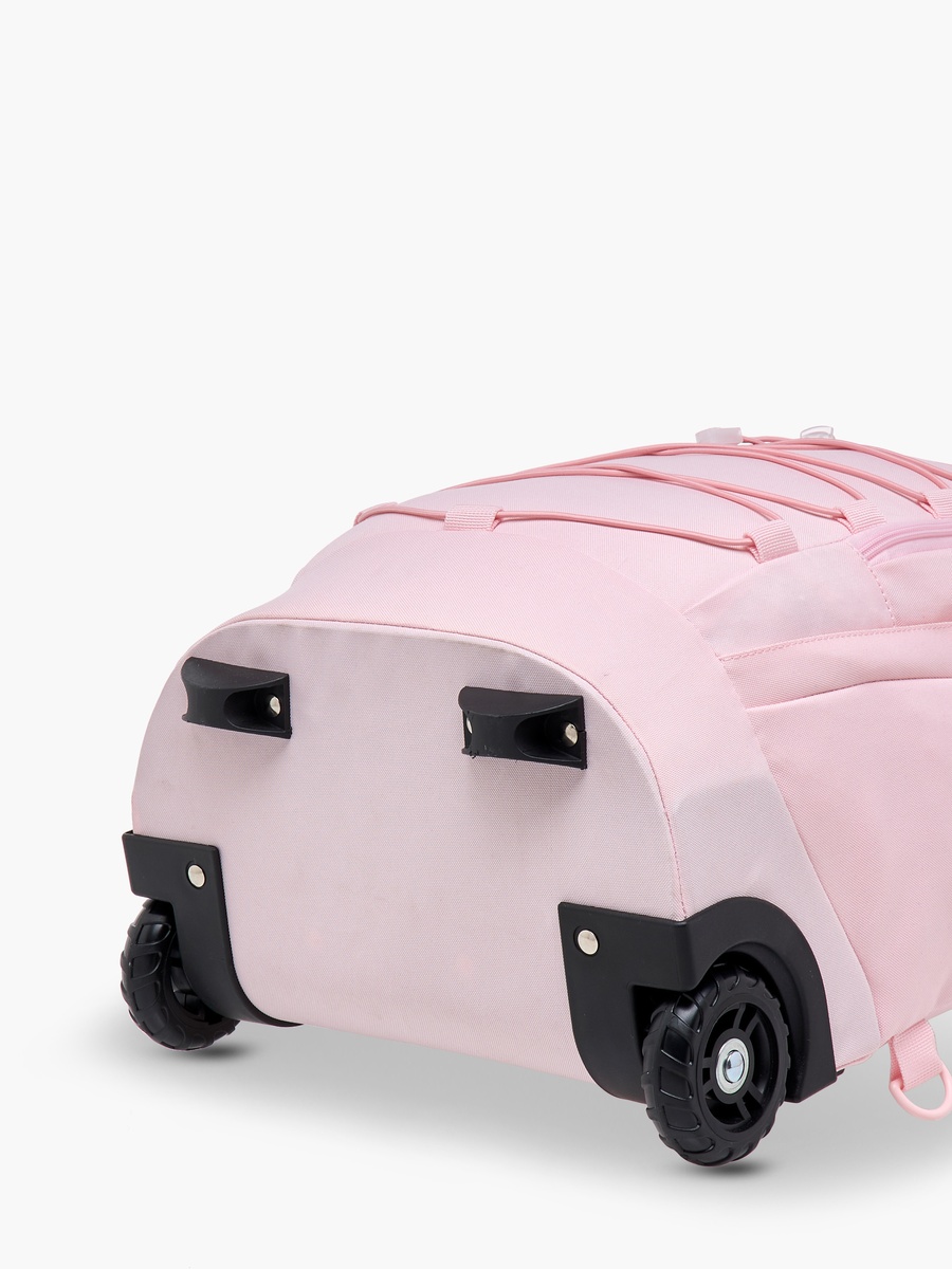 Logo Print Trolley Backpack with Retractable Handle - 18 inches