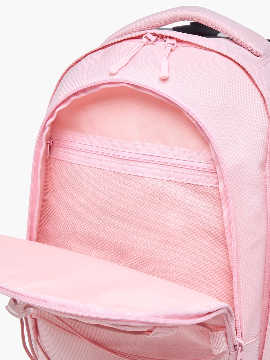 Logo Print Trolley Backpack with Retractable Handle - 18 inches