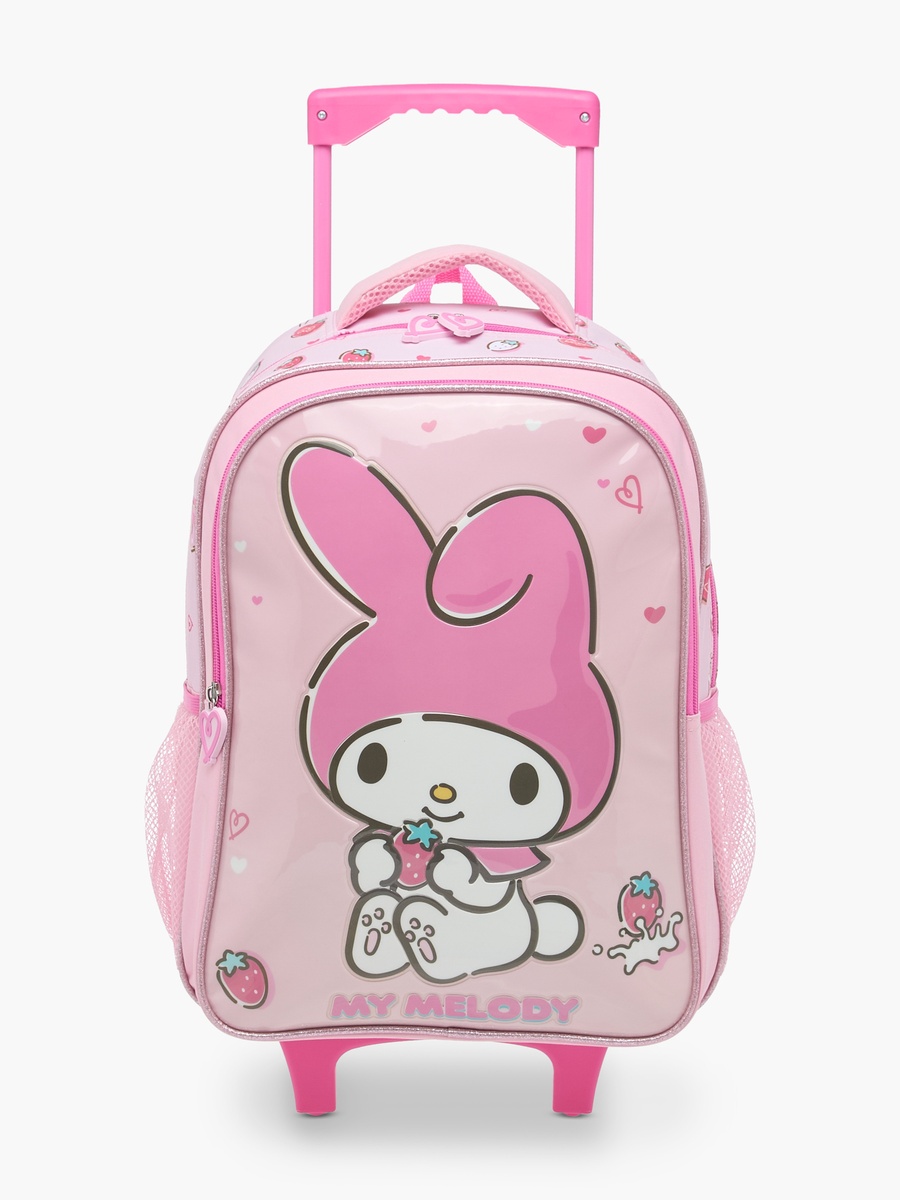 My Melody Print 3-Piece Trolley Backpack Set - 16 inches For Kids