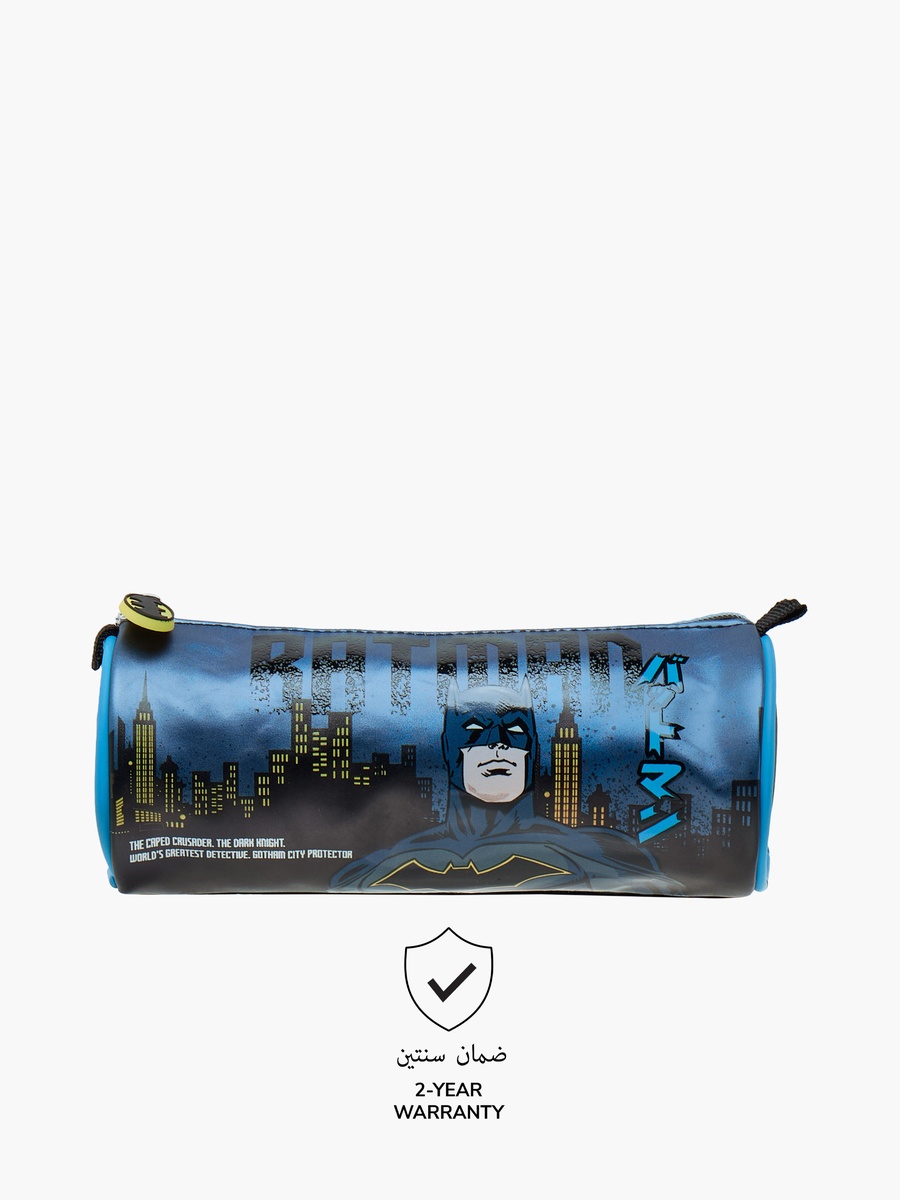 Batman Print Pencil Pouch with Zip Closure