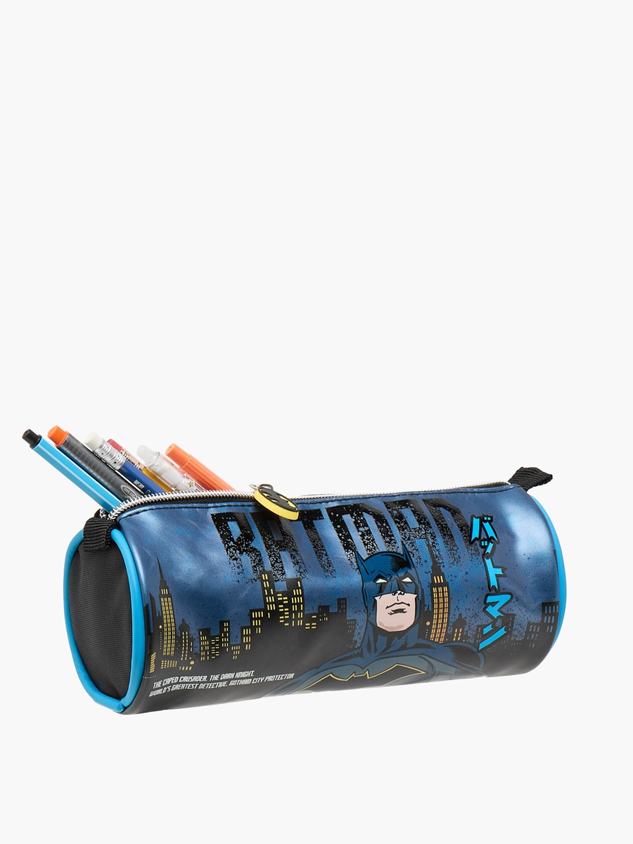 Batman Print Pencil Pouch with Zip Closure