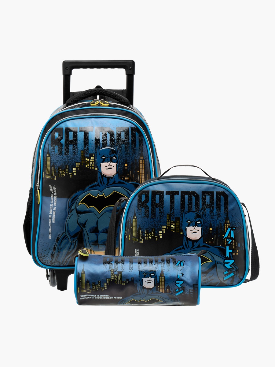 Batman Print Pencil Pouch with Zip Closure