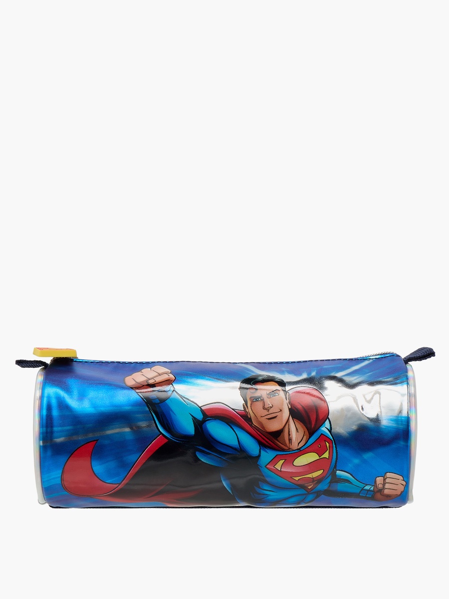Superman Print Pencil Pouch with Zip Closure