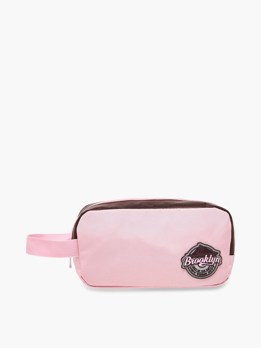 Applique Detail Pencil Pouch with Zip Closure