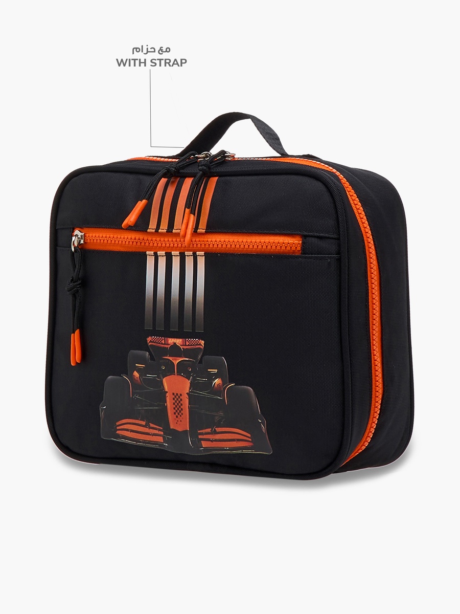Cars Print Lunch Bag with Zip Closure
