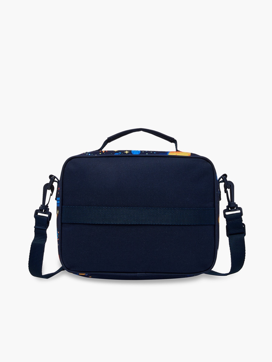 Spaceship Print Lunch Bag with Zip Closure