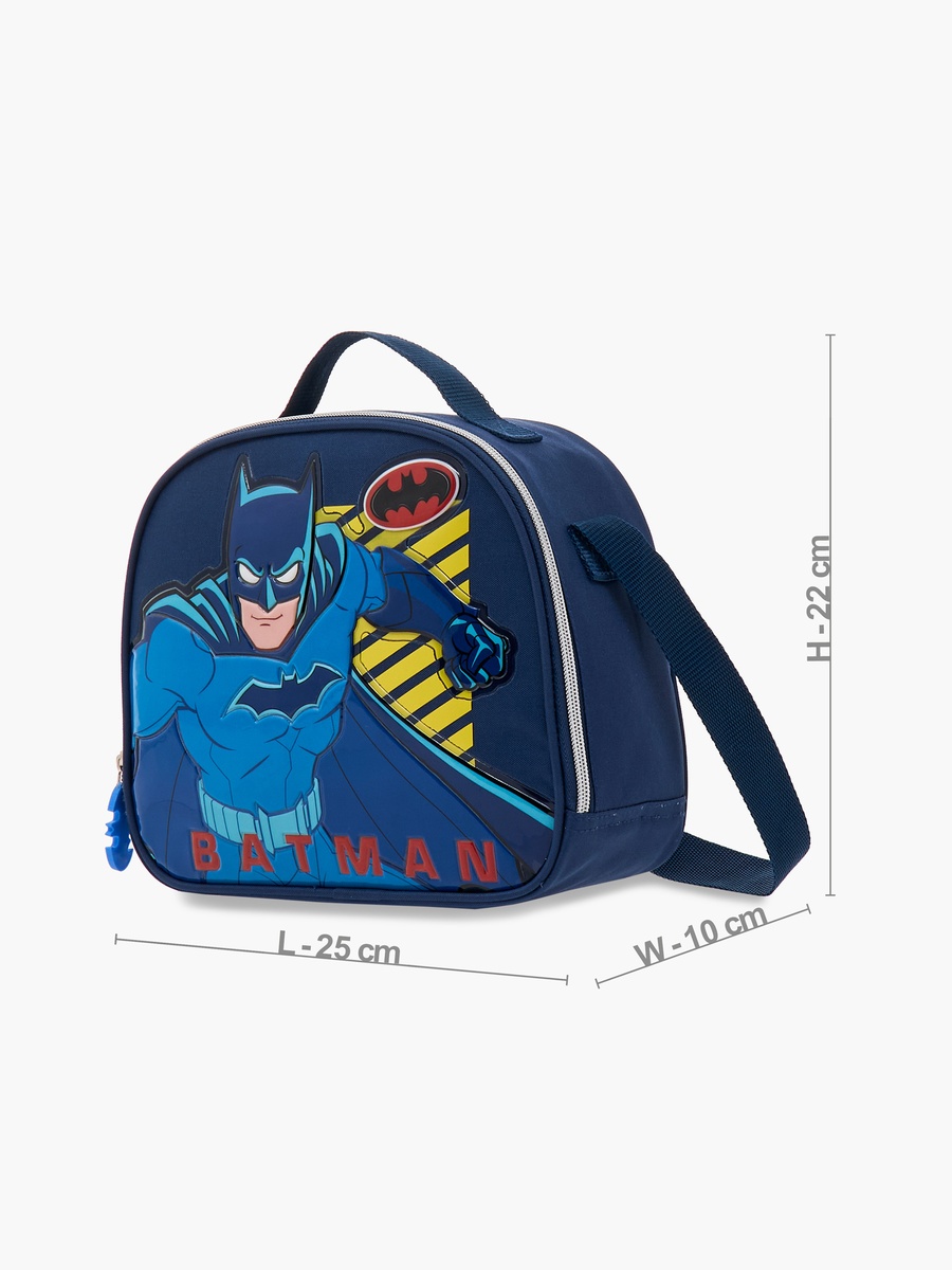 Batman Print Lunch Bag with Zip Closure