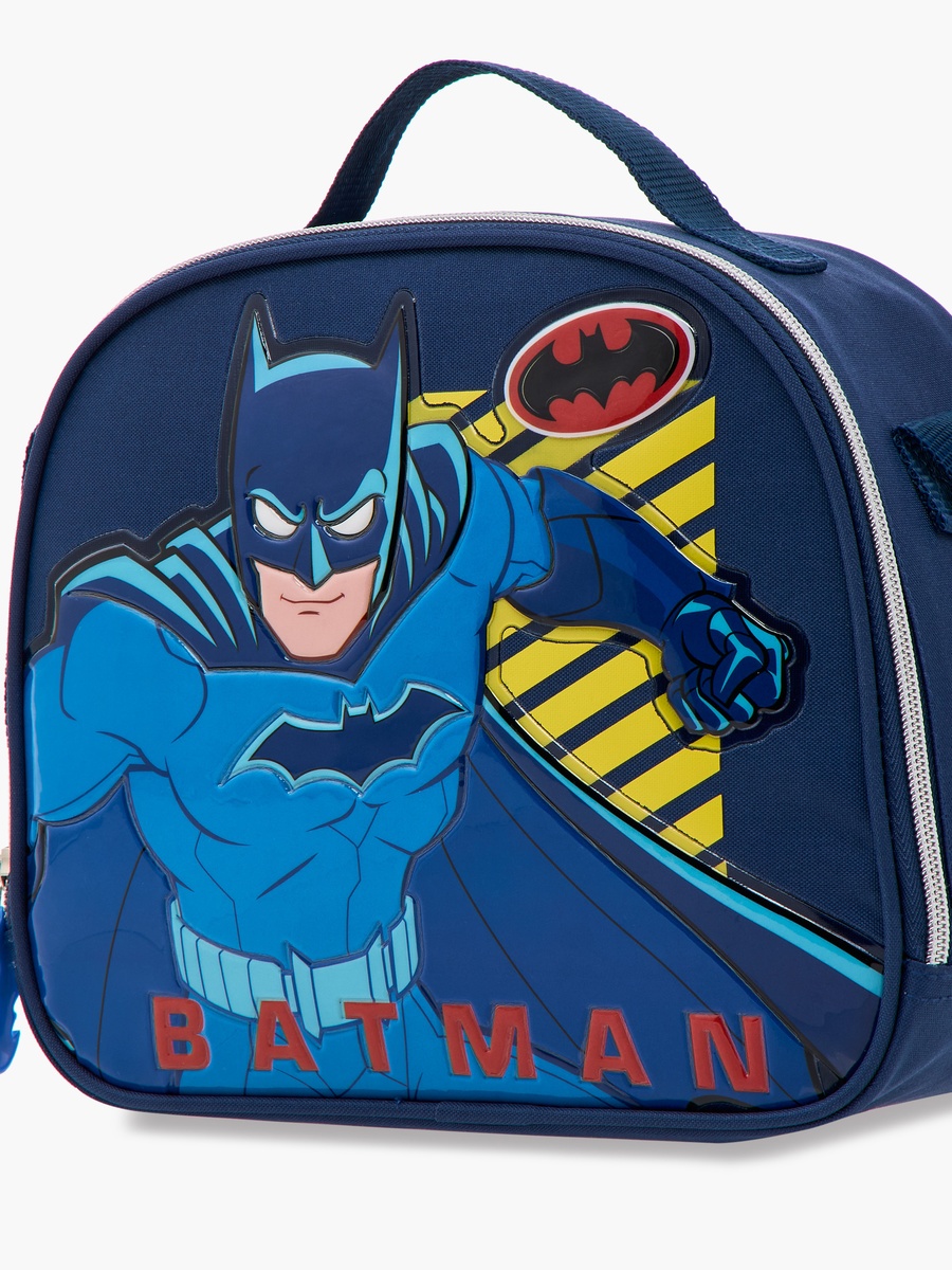 Batman Print Lunch Bag with Zip Closure
