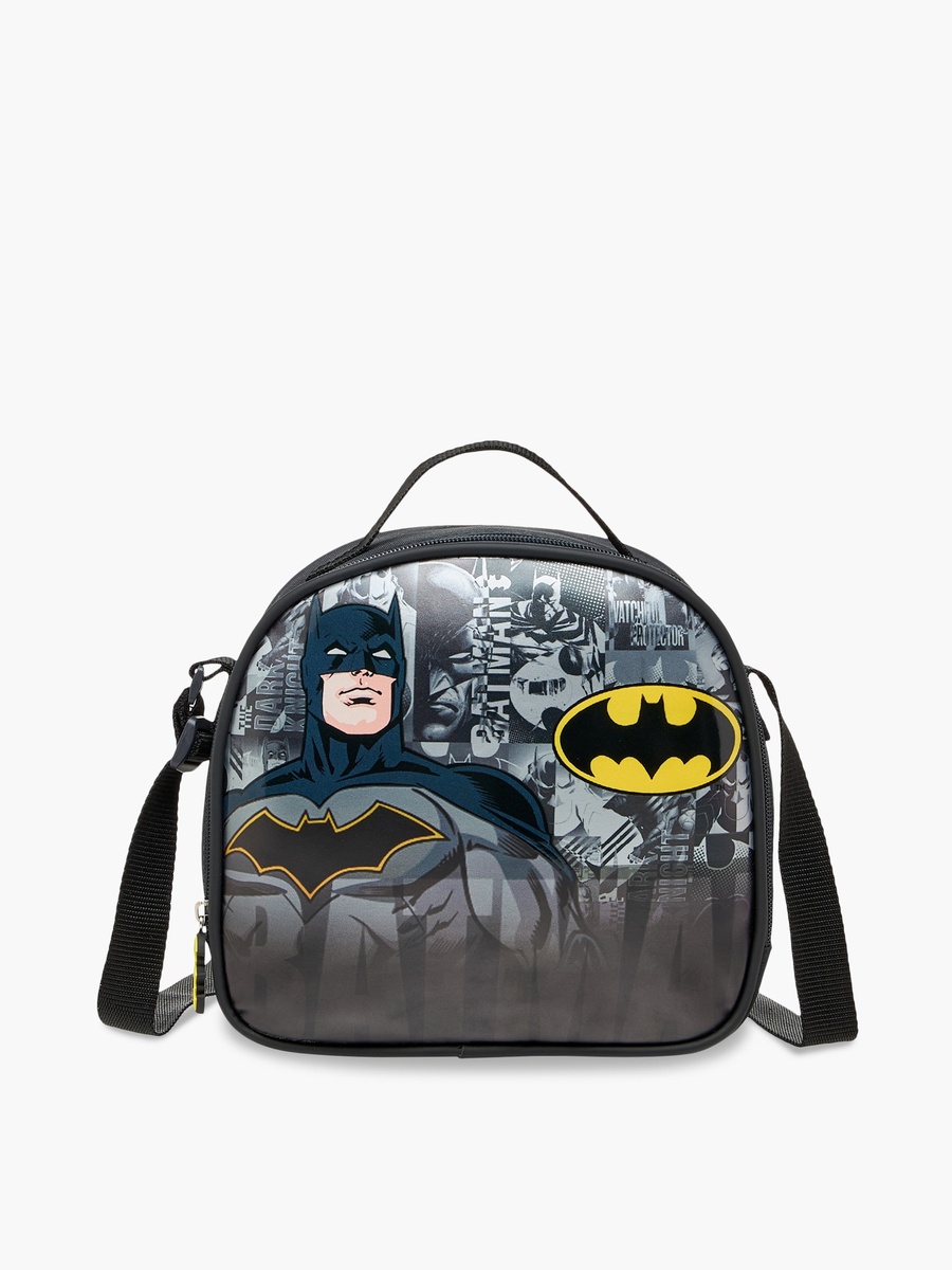Batman Print Lunch Bag with Zip Closure