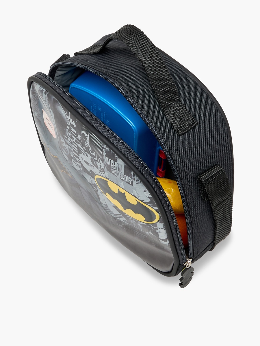 Batman Print Lunch Bag with Zip Closure