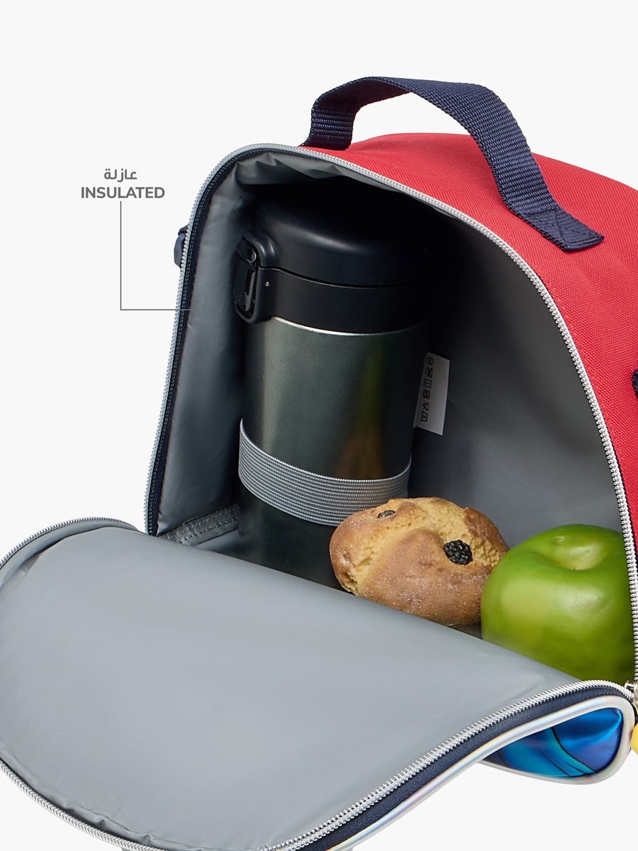 Superman Print Lunch Bag with Zip Closure