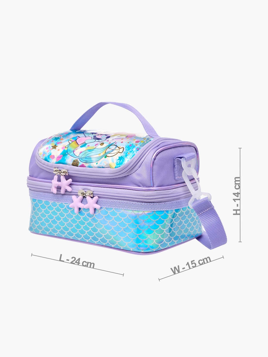 Minnie Mouse Print Double Layer Lunch Bag with Detachable Strap