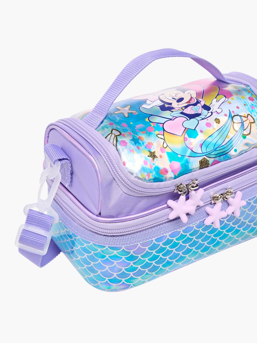 Minnie Mouse Print Double Layer Lunch Bag with Detachable Strap