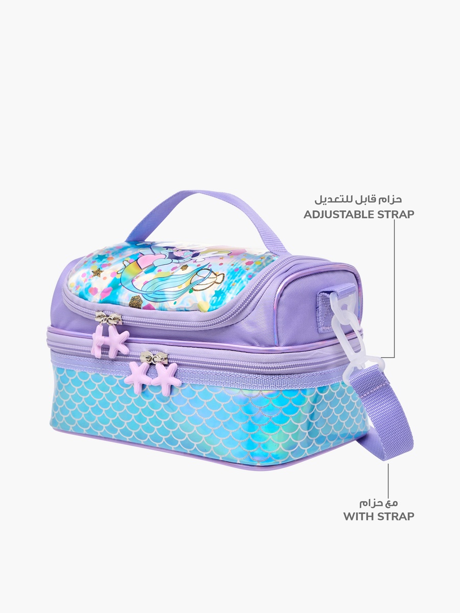 Minnie Mouse Print Double Layer Lunch Bag with Detachable Strap