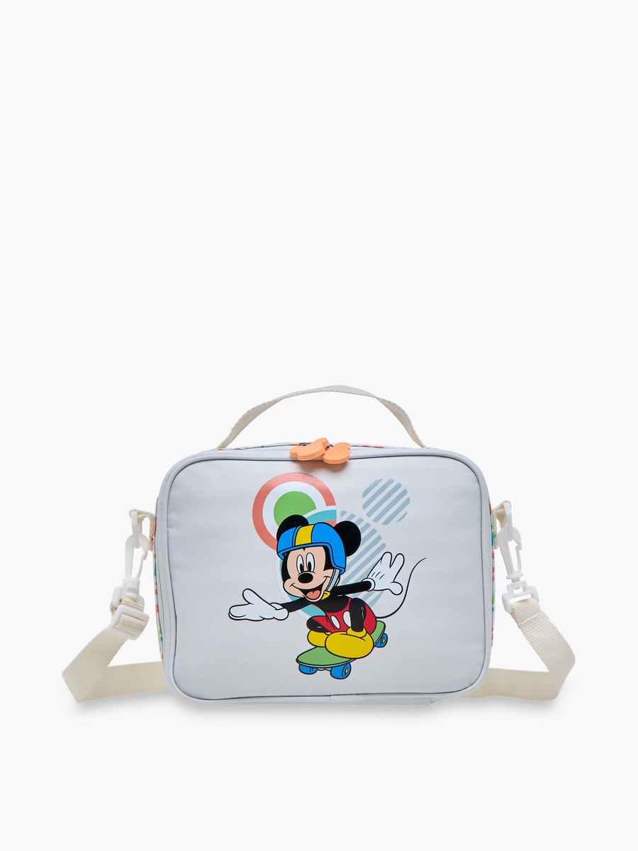 Mickey Mouse Print Lunch Bag with Zip Closure