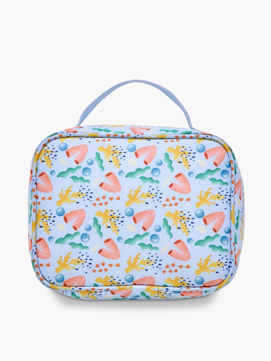 Shark Print Lunch Bag with Zip Closure