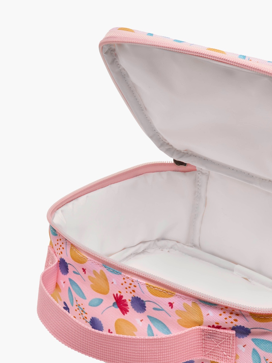 Butterfly Print Lunch Bag with Zip Closure