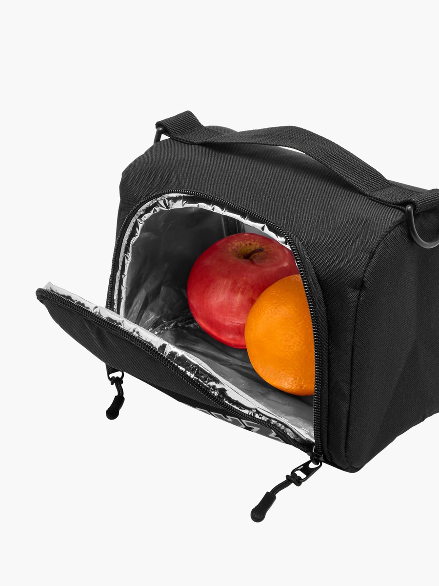 Logo Print Lunch Bag with Zip Closure