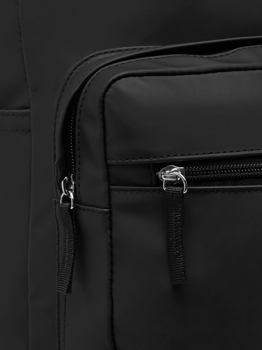 Solid Backpack with Adjustable Straps and Zip Closure - 17 inches