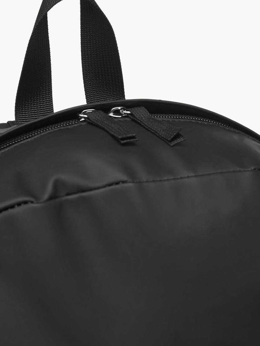 Solid Backpack with Adjustable Straps and Zip Closure - 17 inches
