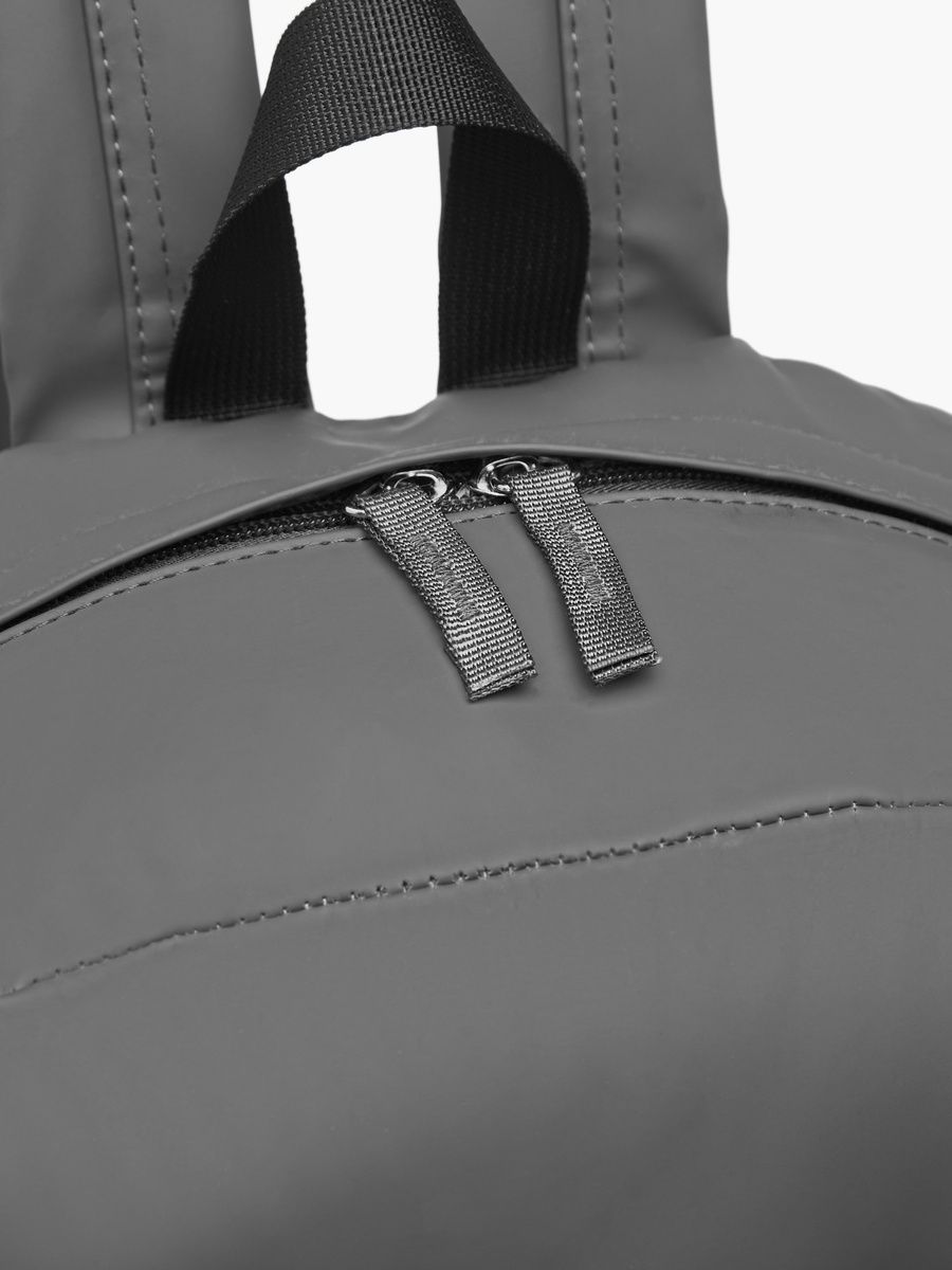Solid Backpack with Adjustable Straps and Zip Closure - 17 inches
