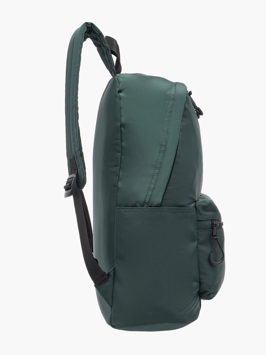 Solid Backpack with Adjustable Straps and Zip Closure - 17 inches