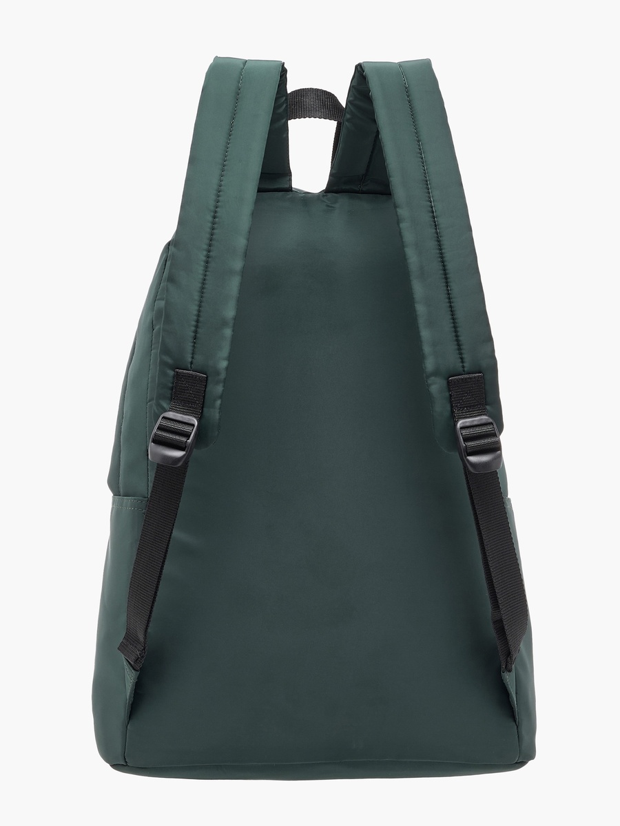 Solid Backpack with Adjustable Straps and Zip Closure - 17 inches